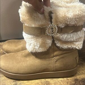 GBG Los Angeles Tan Fur-Lined Winter Boots new